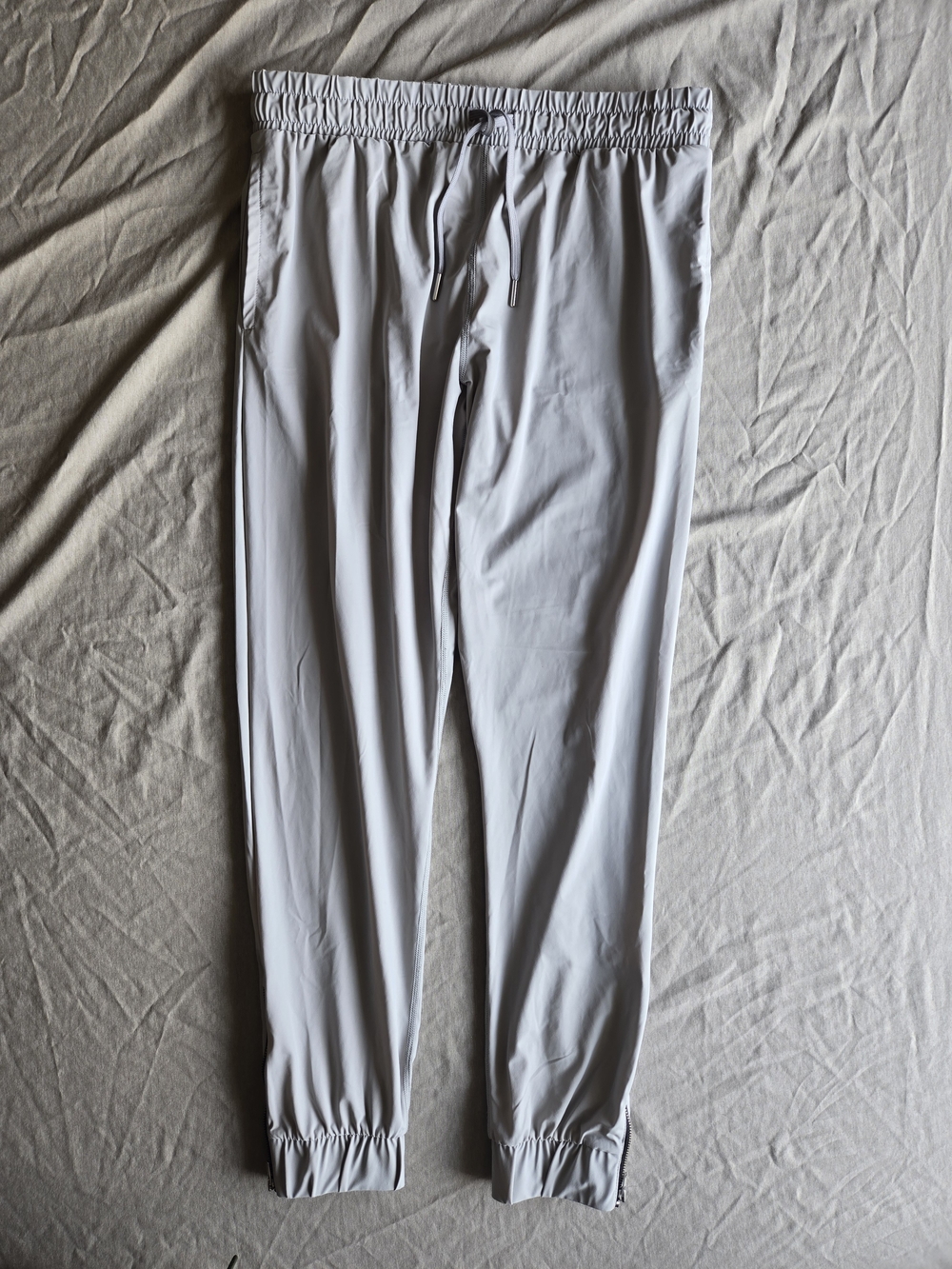 ZYIA Active Light Gray Peak Zipper Performance Joggers - Size S